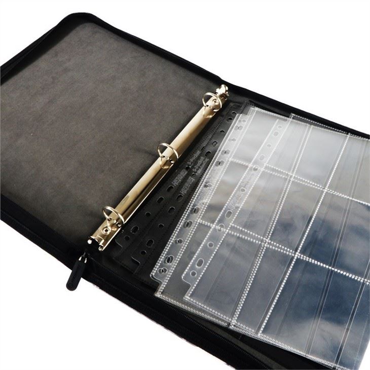 Card Zipper Binder Card Holder Collector 9 Pocket