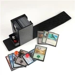Black Leather Card Deck Bins