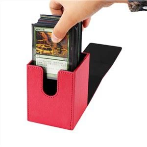 Leather Deck Flip Solid Board Game Trading Card Box