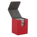 Red Leather Card Deck Bins