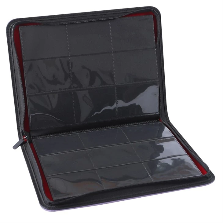 9 Pocket Card Binder, Premium Zip