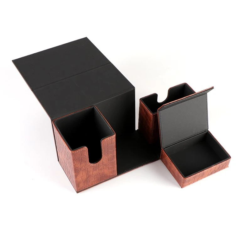 Leather Magnetic Card Case Holder