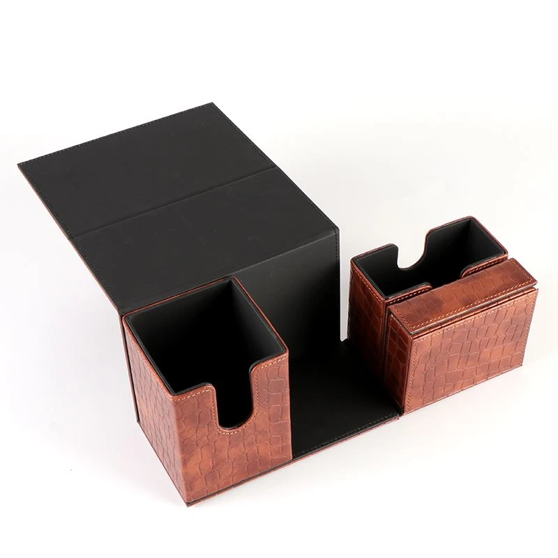 Leather Magnetic Card Case Holder