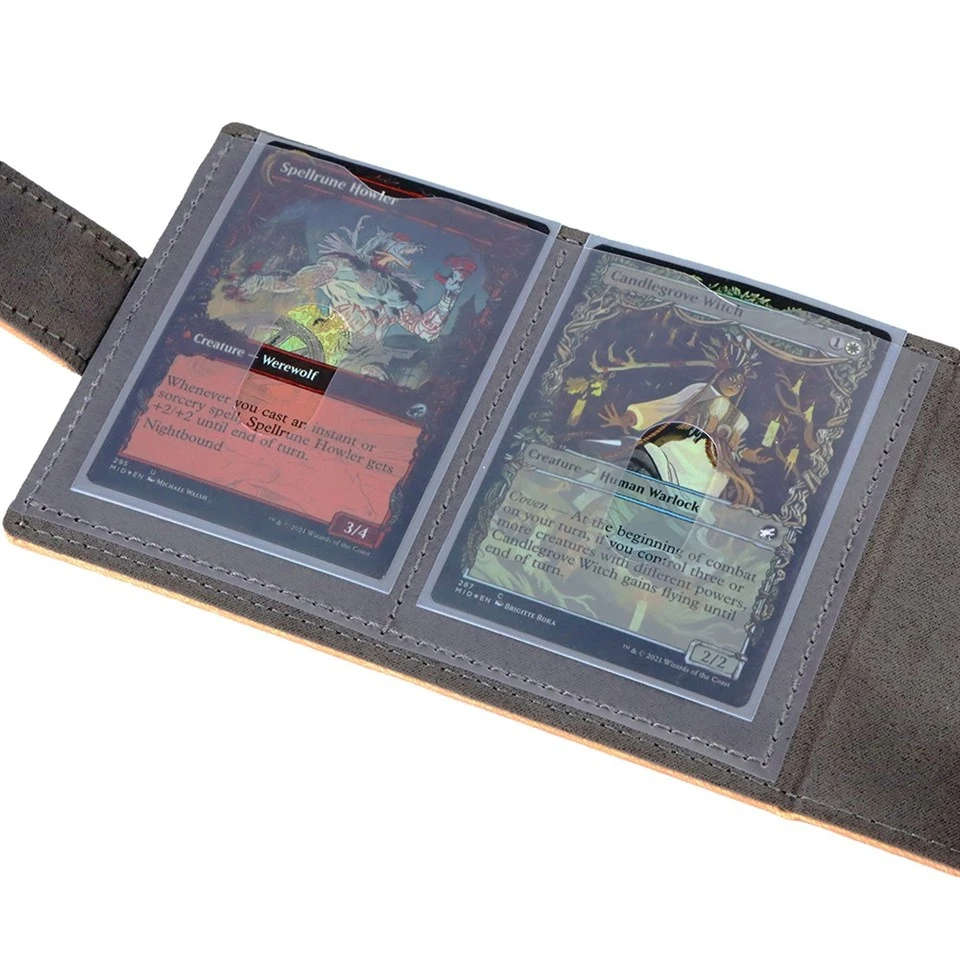 Magnetic Leather Trading Card Box